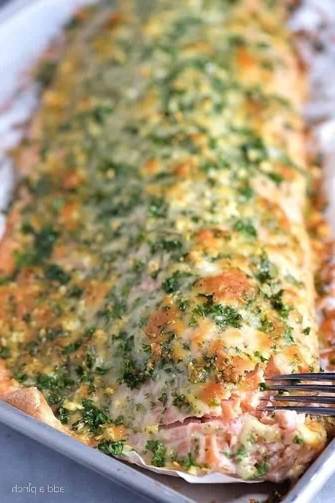 Baked Salmon with Parmesan Herb Crust Recipe from puvez.com