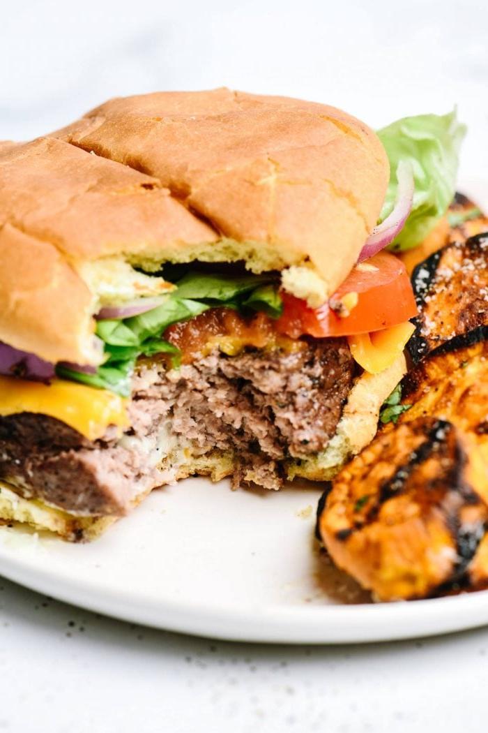 Just 2 ingredients is all you need to take the usual burger recipe the next level for the BEST beef hamburgers I've ever tasted!Â  // puvez.com