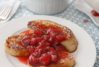 Golden Vanilla French Toast with Luscious Strawberry Syrup