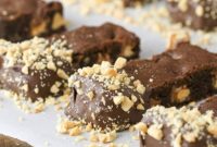 Chewy Snickers Chocolate Dipped Blondies