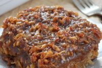 Toasted Coconut Caramel Pecan Oat Bake