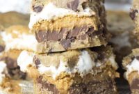 Gooey Peanut Butter Smores Chocolate Chip Bars