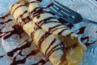 Golden Apple Caramel Crepes with Chocolate Swirl