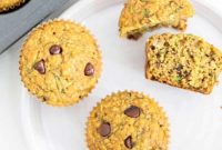 Easy Banana Zucchini Chocolate Chip Muffins