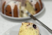 Delicious Lemon Glazed Blueberry Pound Cake
