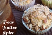 Spiced Pear Butter Muffins