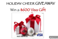 Win a $600 Visa Gift Card for the Holidays!