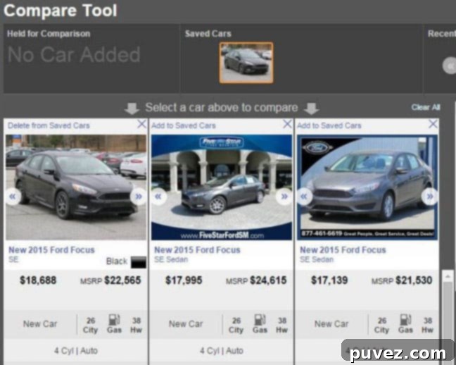 Autotrader Compare Tool-feel drivetastic