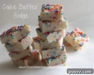 Cake Batter Fudge - incredibly easy to make and irresistibly delicious, capturing the sweet essence of birthday cake in fudge form.