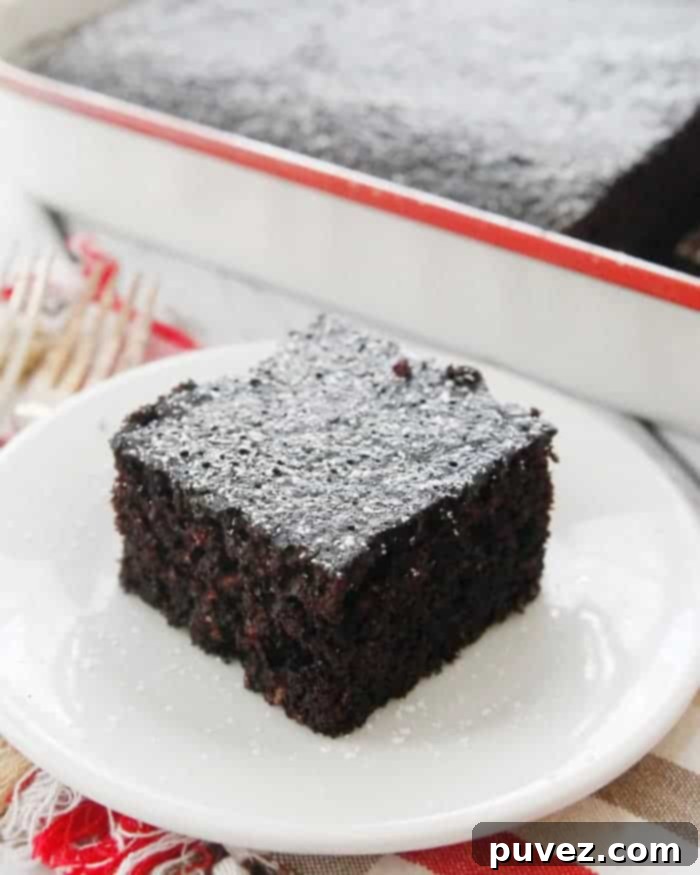 Beautifully baked Chocolate Mayonnaise Cake with a dusting of powdered sugar, perfect for any occasion.