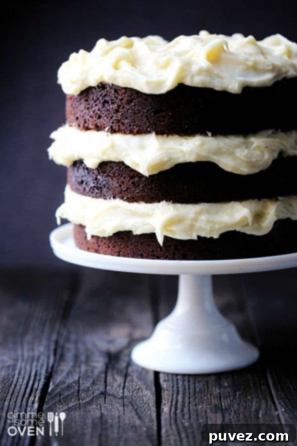 Guinness Chocolate Cake with Cream Cheese Frosting by gimmesomeoven.com