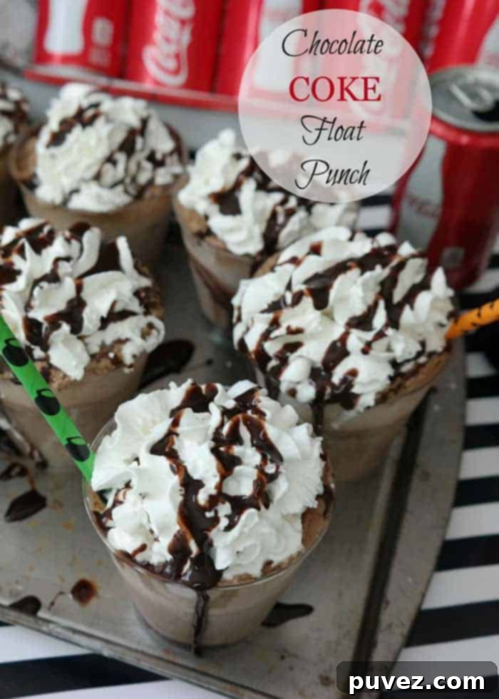 Velvet Chocolate Cola Float Punch 13 Chocolate Coke Float Punch