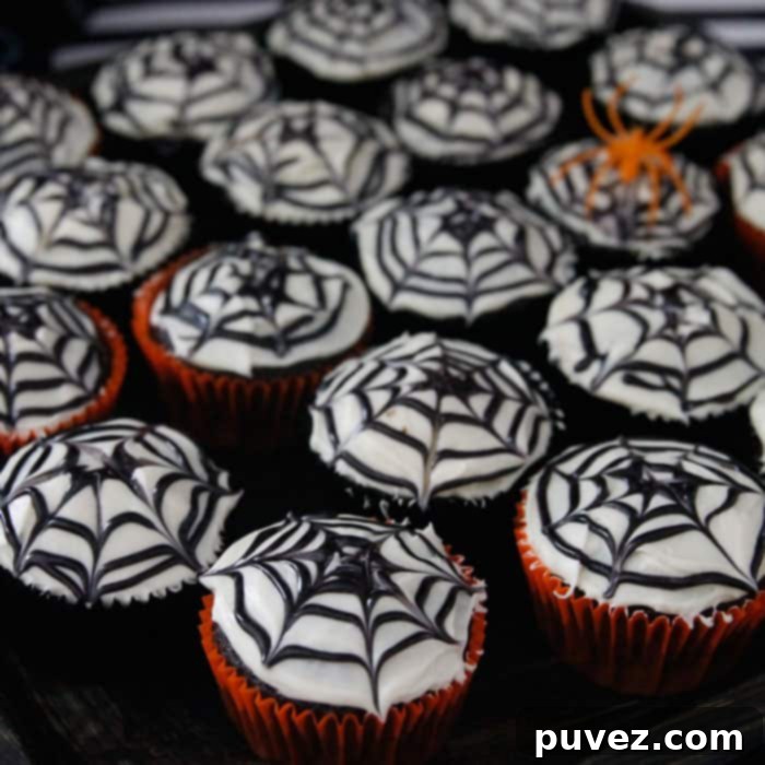 Spider Web Cupcakes