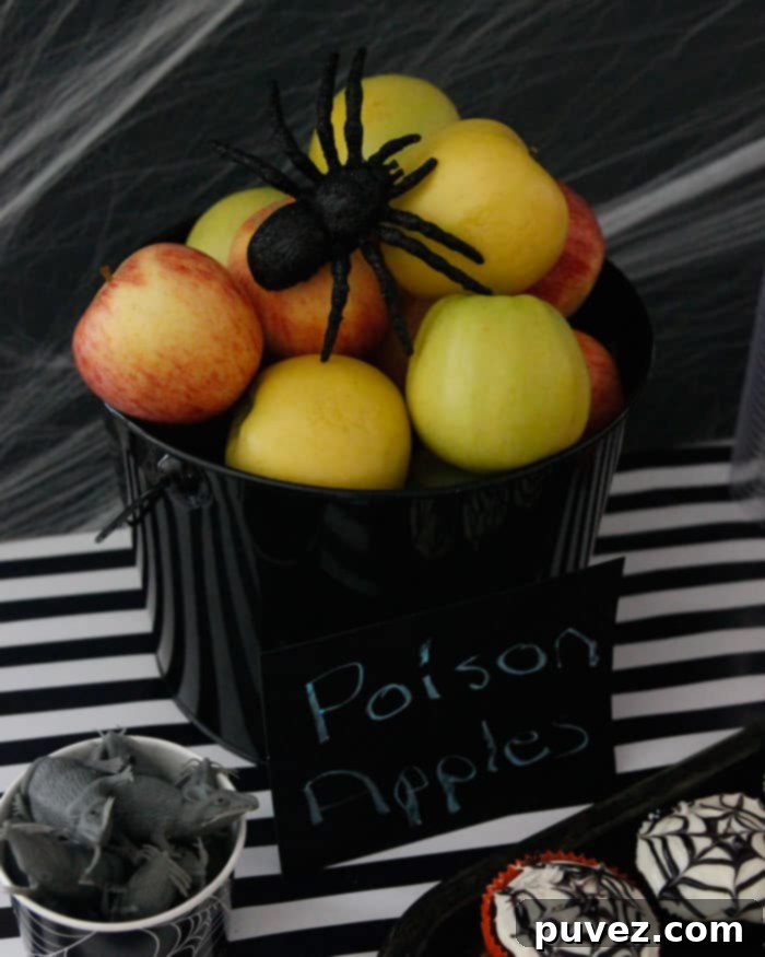 Turn apples into "poison applse" with a cute sign