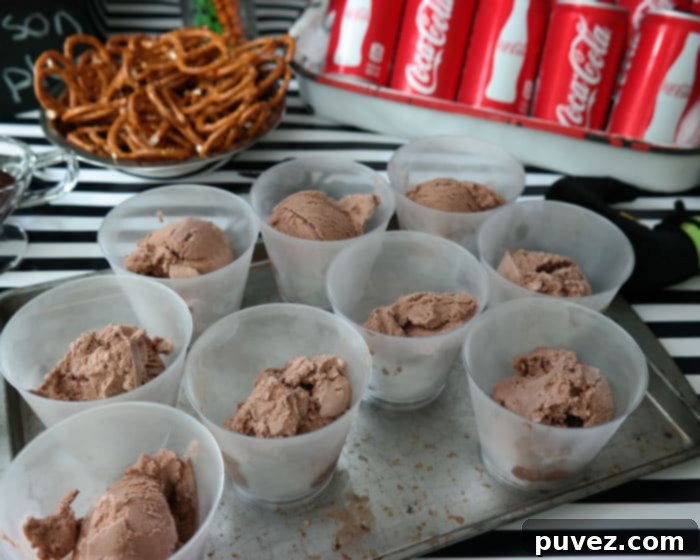 Prepare ice cream in plastic cups ahead of time, when ready to create your floats, just pullthem out of the freezer! 