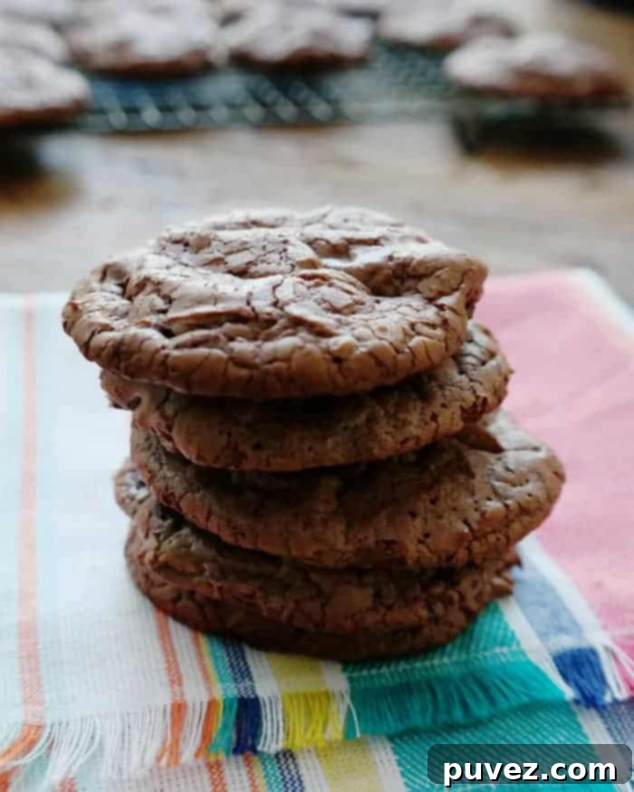 Perfectly baked Dark Chocolate Truffle Cookies
