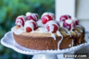 Strawberry Lemon Glazed Poundcake - this is so easy. Starts with a mix, ends with very impressed guests!