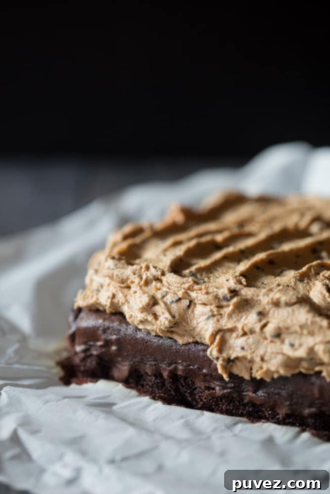 Rich and creamy edible cookie dough frosting on a dessert, free from raw eggs.