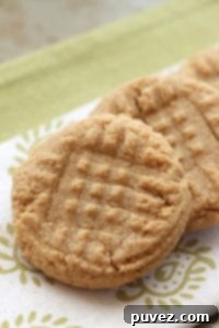 Classic Old Fashioned 3 Ingredient Peanut Butter Cookies, simple and delicious.