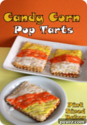 Colorful Candy Corn Pop Tarts with festive sprinkles