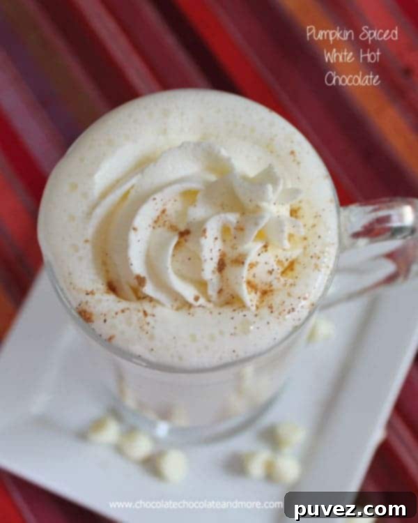 Pumpkin Pie Spiced White Hot Chocolate