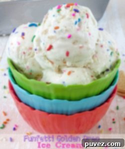 Delicious homemade Funfetti Golden Oreo Ice Cream
