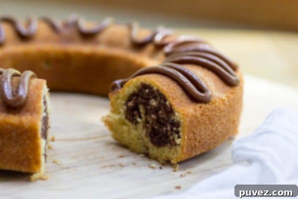 Close-up of Marble Pound Cake Slices