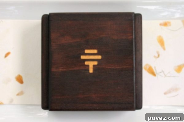 To'ak Wooden Box, showcasing the elegant packaging of the chocolate