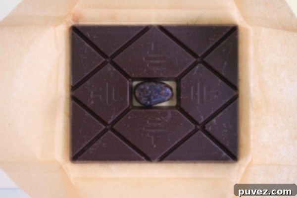A perfectly formed To'ak Chocolate Bar, showcasing its smooth texture and elegant simplicity