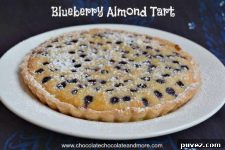 Blueberry Almond Tart with fresh berries