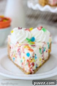 No-Bake Fruity Pebble Cheesecake