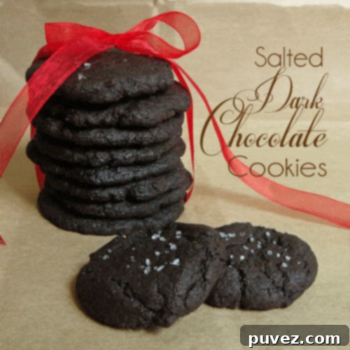 Salted Dark Chocolate Cookies ready to be enjoyed