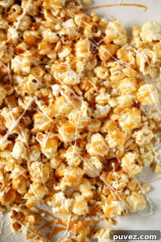 Apple Pie Popcorn, a sweet and spiced snack.