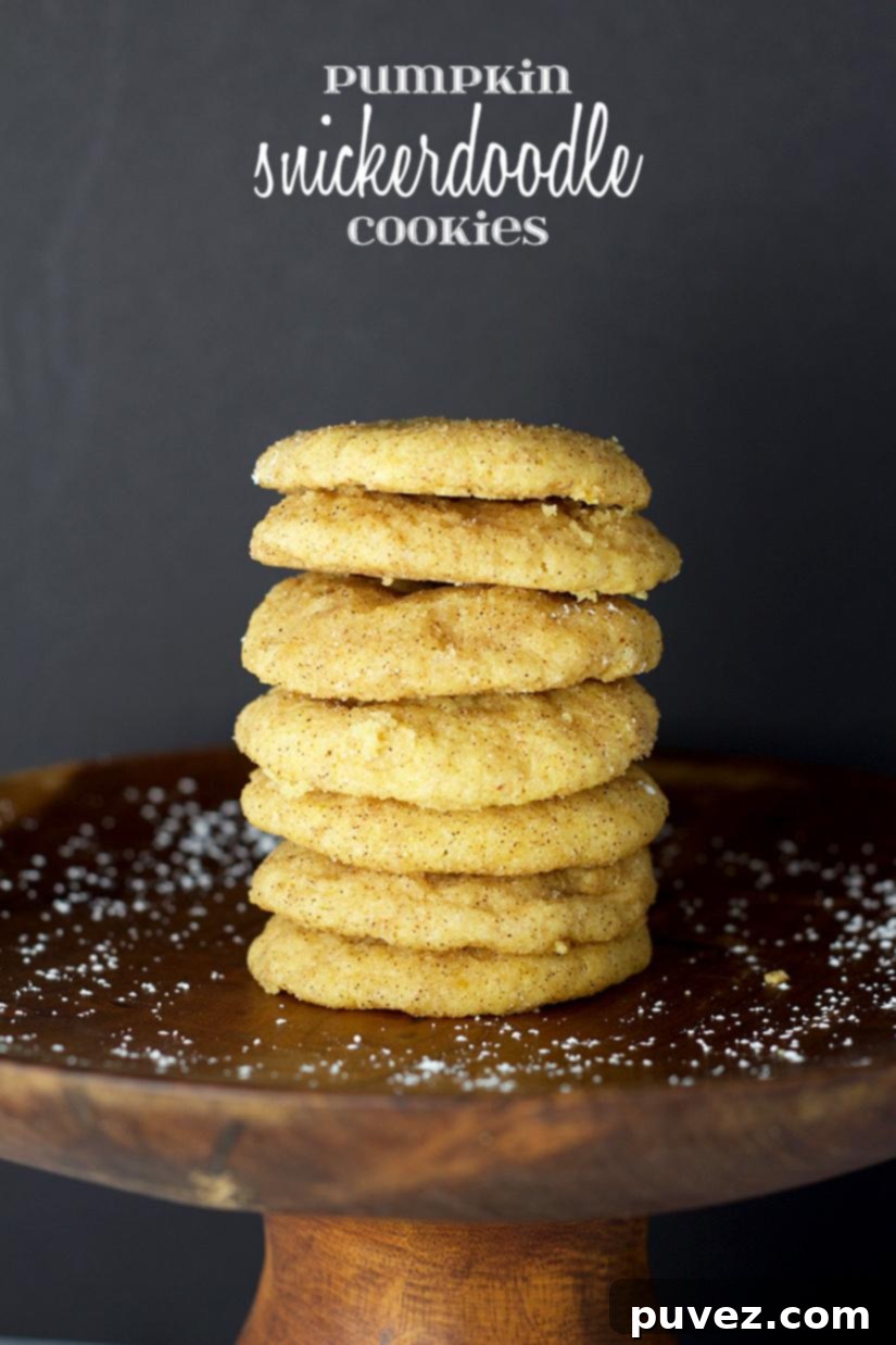 Pumpkin Snickerdoodle Cookies are the perfect fall cookie! A fun twist on a family favorite snickerdoodle cookie that will have everyone asking for more!