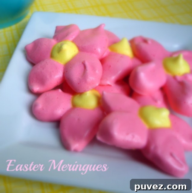 Collection of colorful meringue cookies