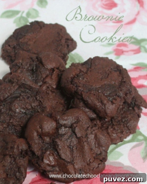 Pin this Fudgy Brownie Cookies recipe on Pinterest