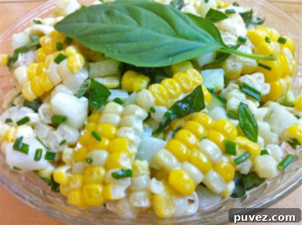 Refreshing Corn and Cucumber Salad with Fresh Herbs