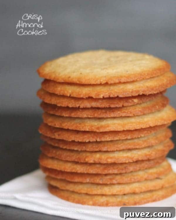 Crisp Almond Cookies with a delicate texture.