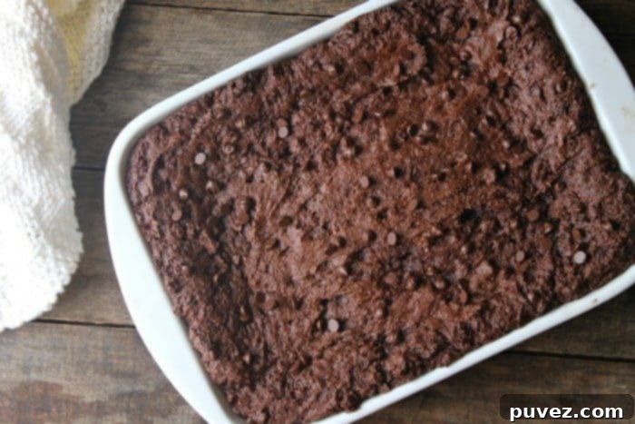 Decadent triple fudge brownies, rich with chocolate and a perfect crackled top.