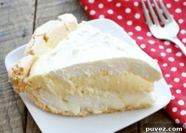 Delicious Lemon Angel Pie, a bright and zesty dessert option.