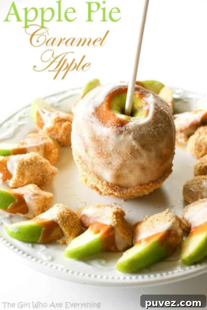 Creative Apple Pie Caramel Apple dessert