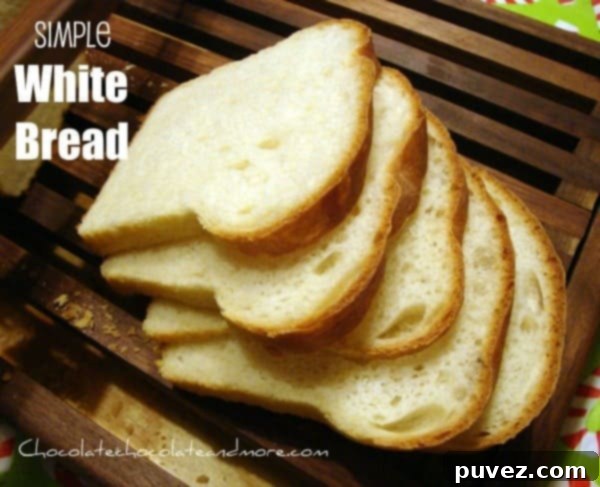 Simple and tasty white bread loaf