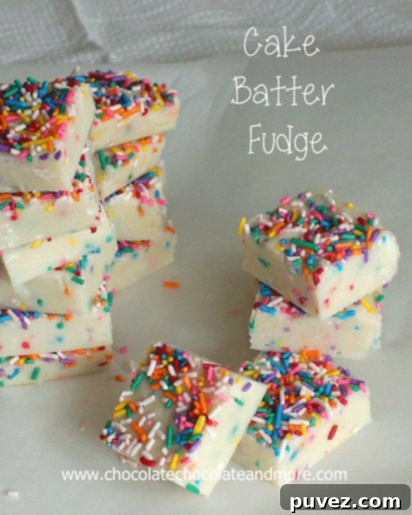 Sweet and colorful Cake Batter Fudge