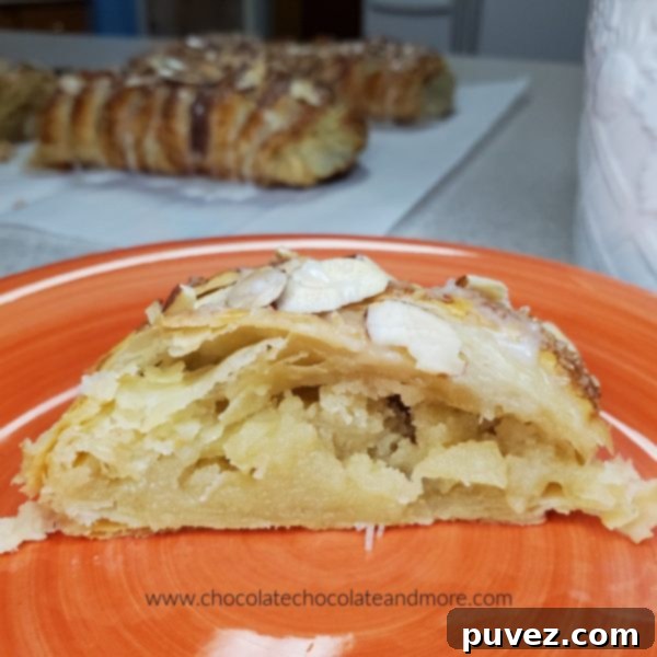 Mixing bowl with almond paste, sugar, egg, flour, and vanilla for the filling.