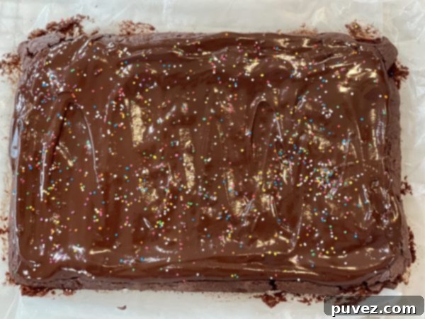 Cosmic Brownies before being cut