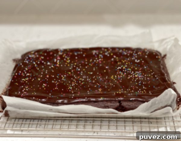 Cosmic Brownies before being cut