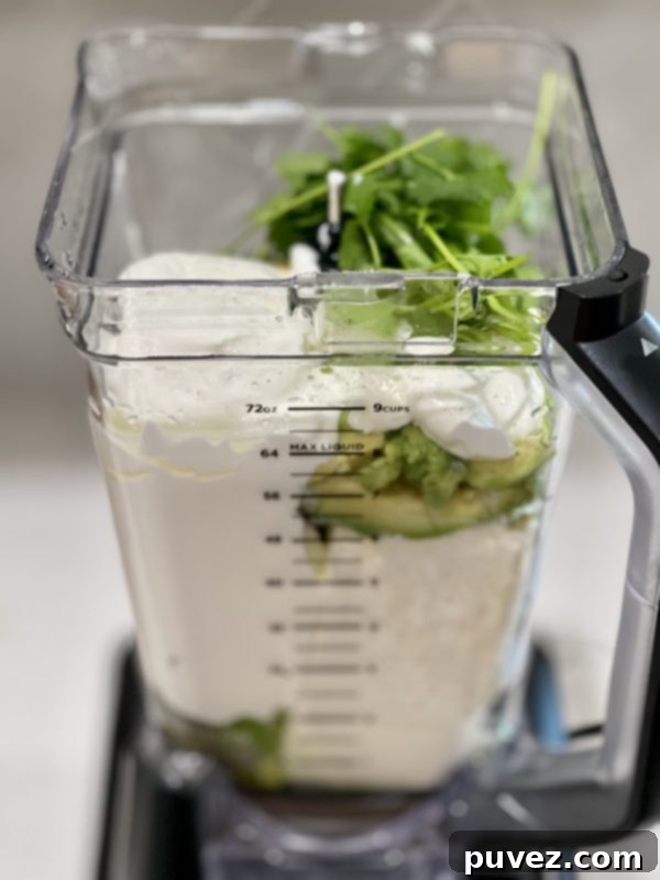 All the ingredients smooshed in the blender