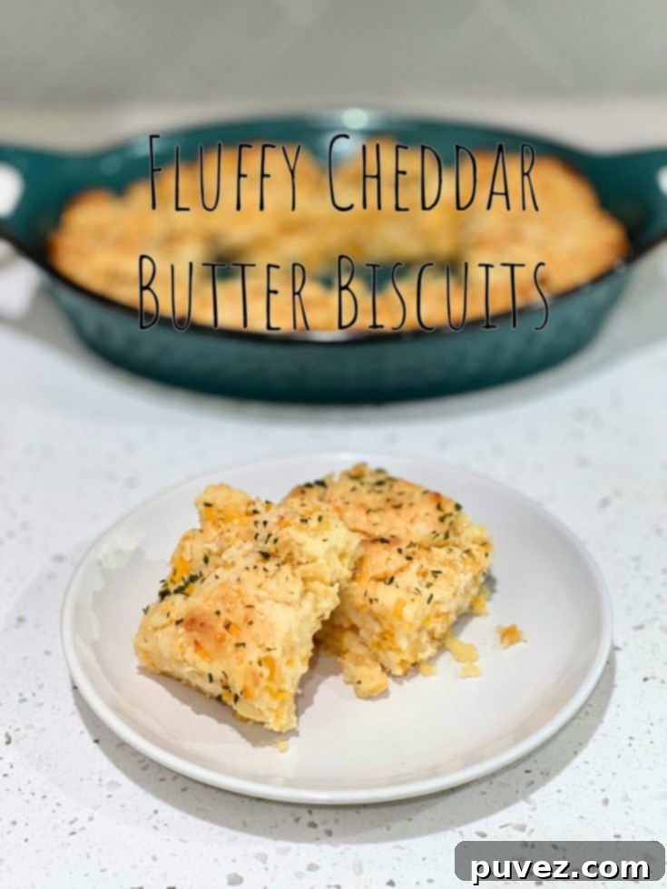 Fluffy Cheddar Butter Biscuits