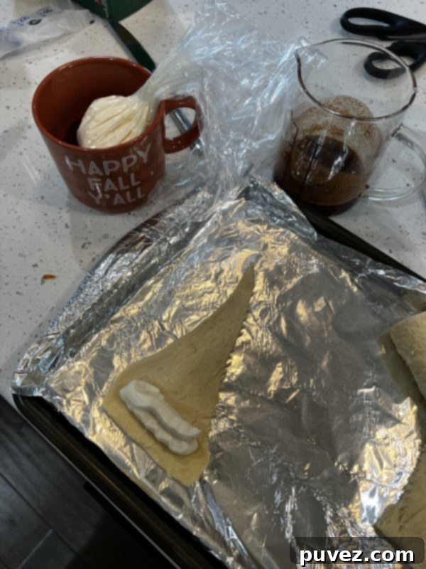 Cheesecake Stuffed Witch Hats on a pan 