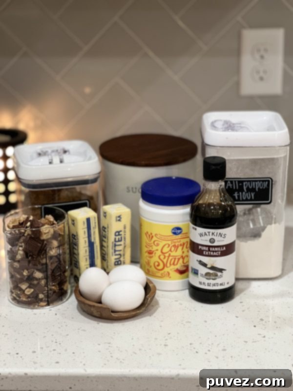 Ingredients for the Leftover Halloween Candy Cookie Cake